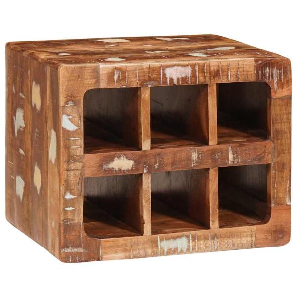 ARDEBO.de - Weinregal Braun 44 x 30 x 35 cm Massives recyceltes Holz