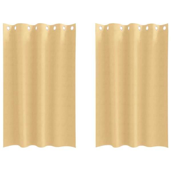 Vorhänge mit Vorhängen 2 pcs Beige 175 x 140 cm Polyester
