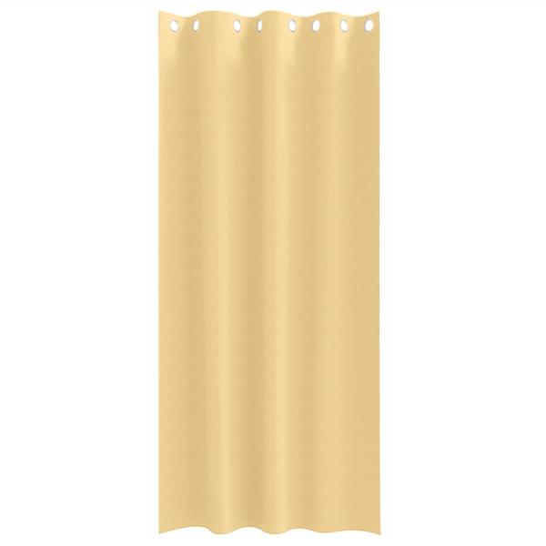Verdunkelungs-Vorhänge mit Ringen 2 stk. Beige 225 x 140 cm