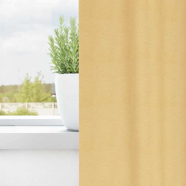 Vorhänge mit Vorhängen 2 pcs Beige 260 x 140 cm Polyester