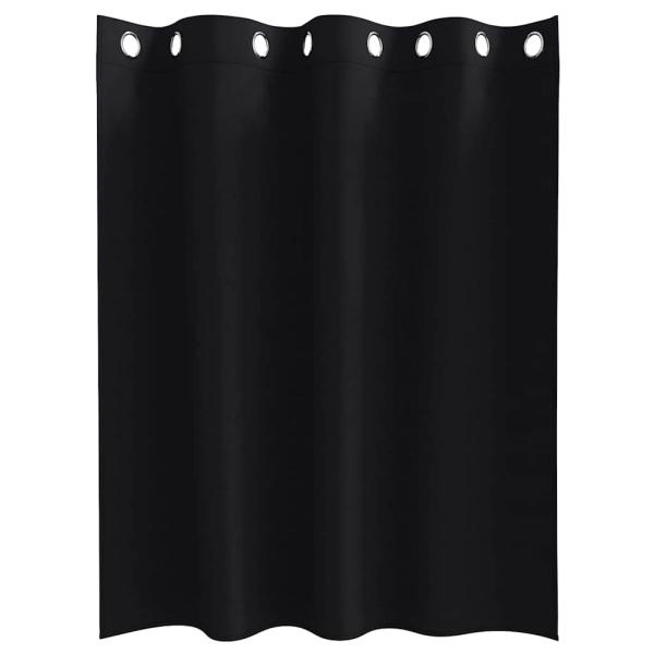 Vorhänge mit Vorhängen 2 pcs Schwarz 140 x 140 cm Polyester