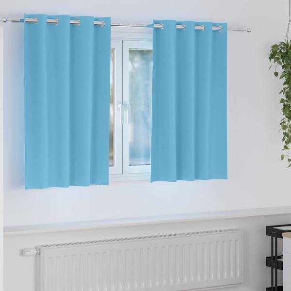 ARDEBO.de - Vorhänge mit Vorhängen 2 pcs Hellblau 140 x 140 cm Polyester