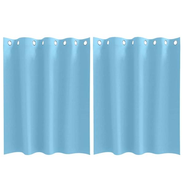 Vorhänge mit Vorhängen 2 pcs Hellblau 140 x 140 cm Polyester