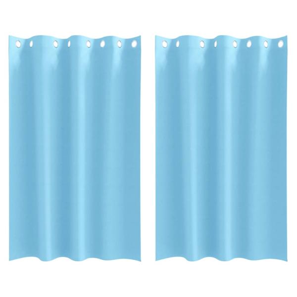 Vorhänge mit Vorhängen 2 pcs Hellblau 175 x 140 cm Polyester