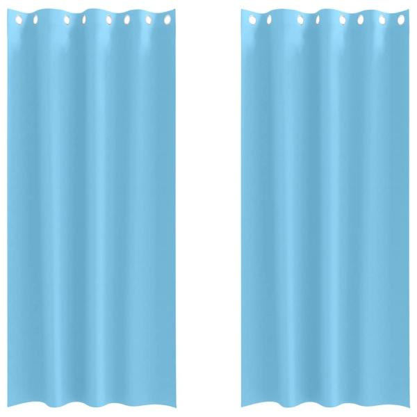 Vorhänge mit Vorhängen 2 pcs Hellblau 245 x 140 cm Polyester