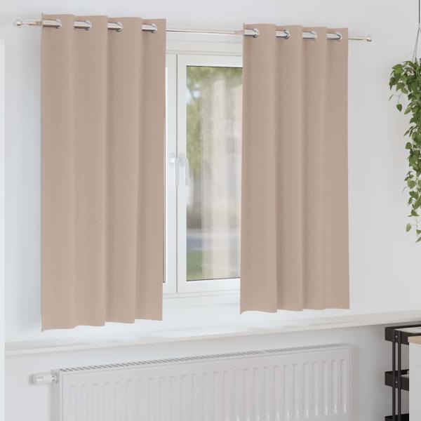 ARDEBO.de - Vorhänge mit Vorhängen 2 pcs Taupe 175 x 140 cm Polyester