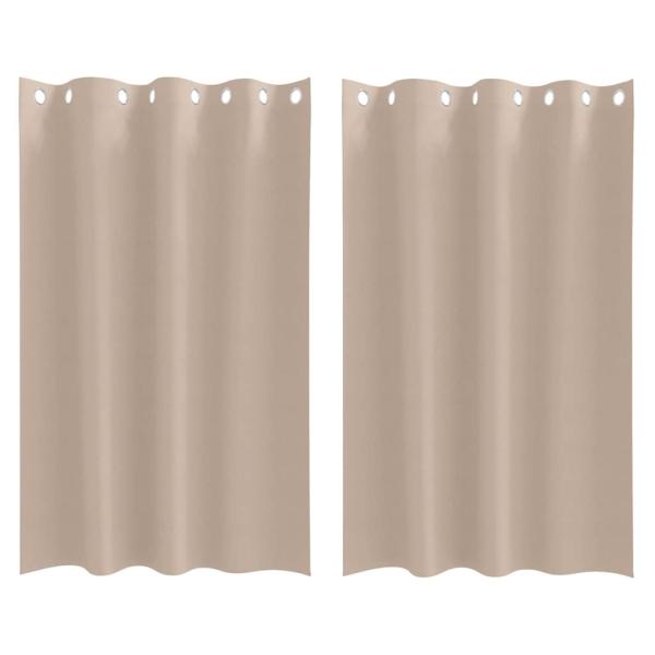 Vorhänge mit Vorhängen 2 pcs Taupe 175 x 140 cm Polyester