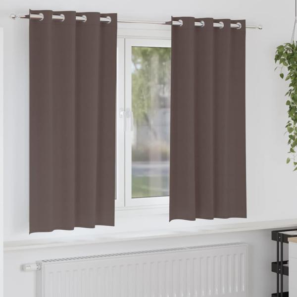 ARDEBO.de - Vorhänge mit Vorhängen 2 pcs Dunkelbraun 175 x 140 cm Polyester