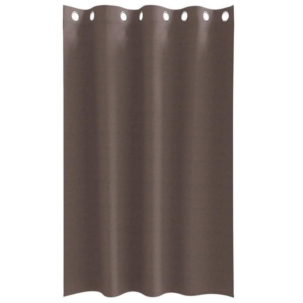 Vorhänge mit Vorhängen 2 pcs Dunkelbraun 175 x 140 cm Polyester