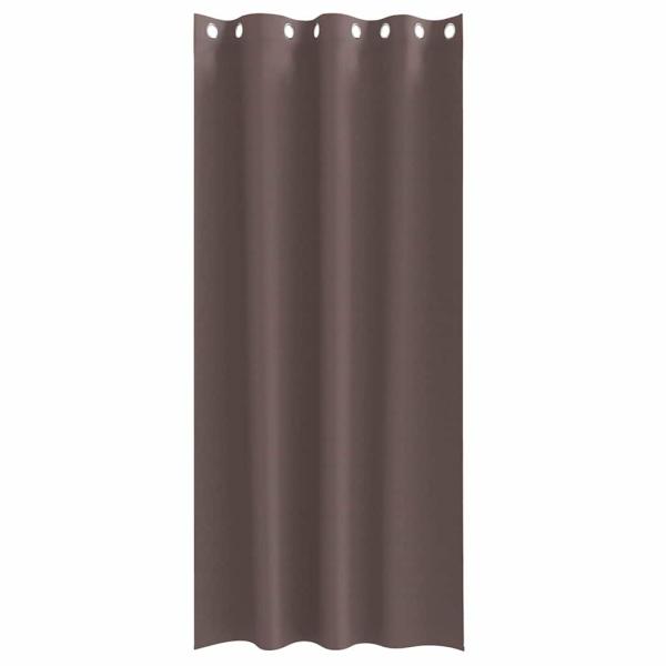 Vorhänge mit Vorhängen 2 pcs Dunkelbraun 245 x 140 cm Polyester