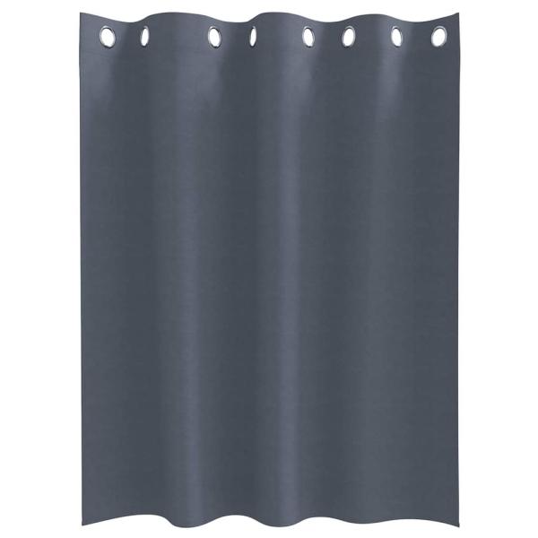 Vorhänge mit Vorhängen 2 pcs Anthrazit 140 x 140 cm Polyester
