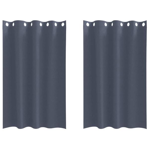 ARDEBO.de - Vorhänge mit Vorhängen 2 pcs Anthrazit 175 x 140 cm Polyester