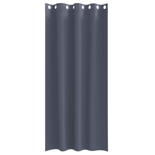 Vorhänge mit Vorhängen 2 pcs Anthrazit 245 x 140 cm Polyester