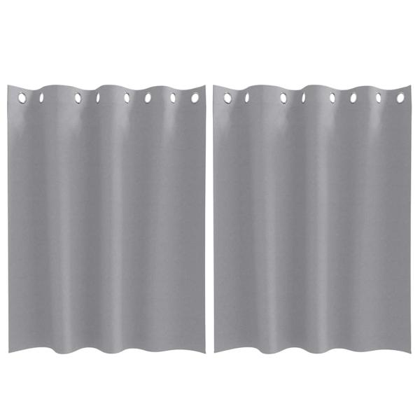 Vorhänge mit Vorhängen 2 pcs Hellgrau 140 x 140 cm Polyester