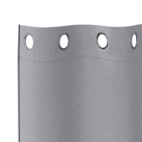 Vorhänge mit Vorhängen 2 pcs Hellgrau 140 x 140 cm Polyester