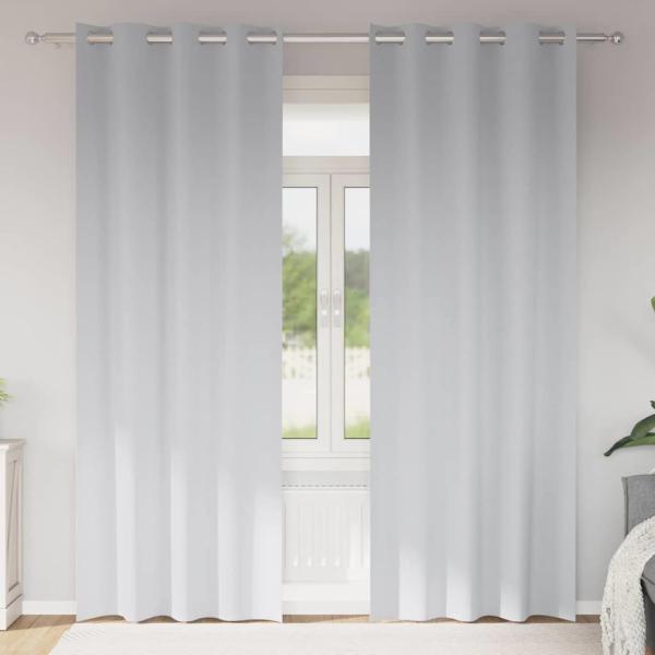 ARDEBO.de - Vorhänge mit Vorhängen 2 pcs Hellgrau 245 x 140 cm Polyester