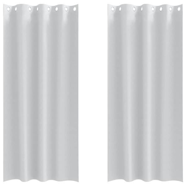 Vorhänge mit Vorhängen 2 pcs Hellgrau 245 x 140 cm Polyester