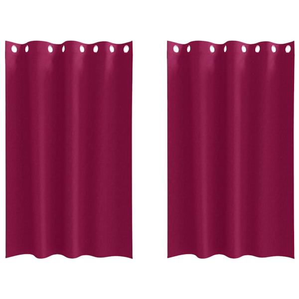Vorhänge mit Vorhängen 2 pcs Weinrot 175 x 140 cm Polyester