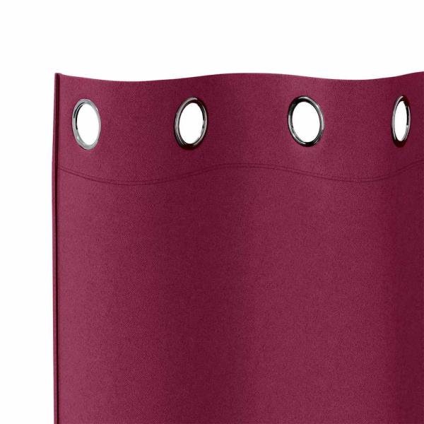 Verdunkelungs-Vorhänge mit Ringen 2 pcs Weinrot 245 x 140 cm