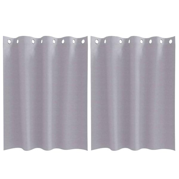 Vorhänge mit Vorhängen 2 pcs Metallgrau 140 x 140 cm Polyester