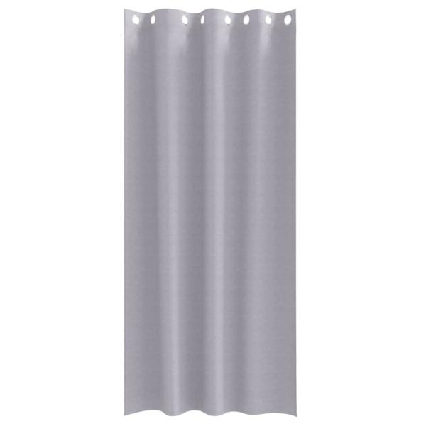 Vorhänge mit Vorhängen 2 pcs Metallgrau 245 x 140 cm Polyester