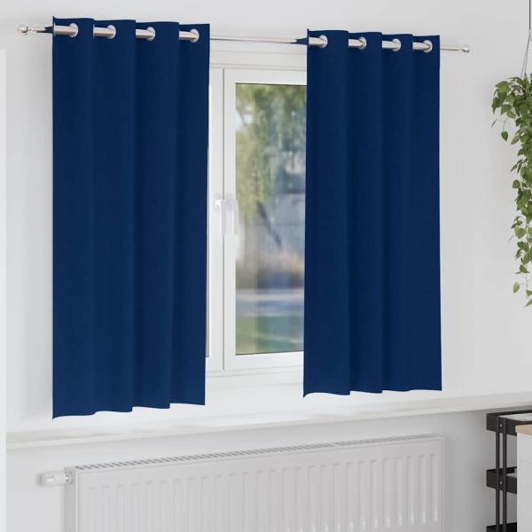 ARDEBO.de - Vorhänge mit Vorhängen 2 pcs Dunkelblau 175 x 140 cm Polyester