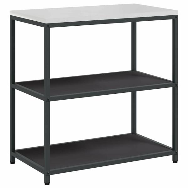 Küchenaufbewahrungsset mit Regal Sonstiges 3 pcs Schwarz 210 x 50 x 92 cm