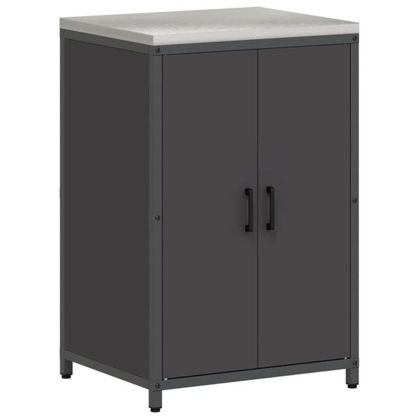 Küchenaufbewahrungsset mit Regal Sonstiges 3 pcs Schwarz 210 x 50 x 92 cm