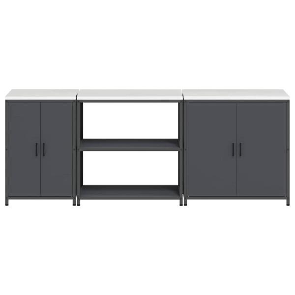 Küchenaufbewahrungsset 3 pcs Anthrazit 210 x 50 x 92 cm