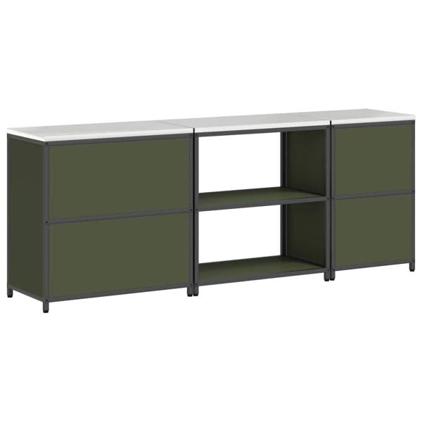 Küchenaufbewahrungsset 3 pcs Olive Grün 210 x 50 x 92 cm