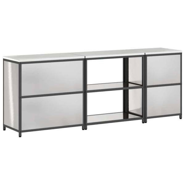 Küchenaufbewahrungsset 3 pcs Silber 210 x 50 x 92 cm Edelstahl