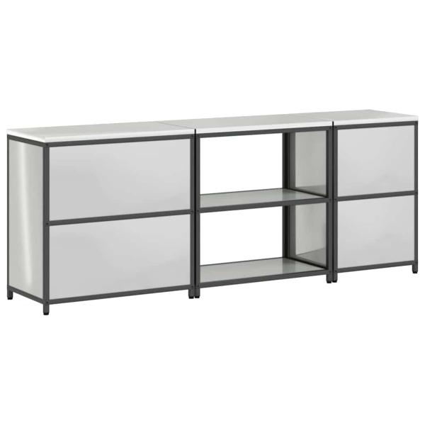 Küchenaufbewahrungsset mit Regal Sonstiges 3 pcs Silber 210 x 50 x 92 cm