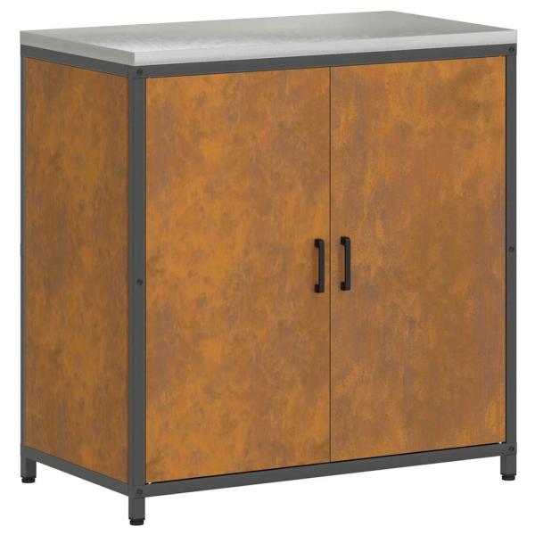 Küchenaufbewahrungsset mit Regal Sonstiges 3 pcs Rostig 210 x 50 x 92 cm