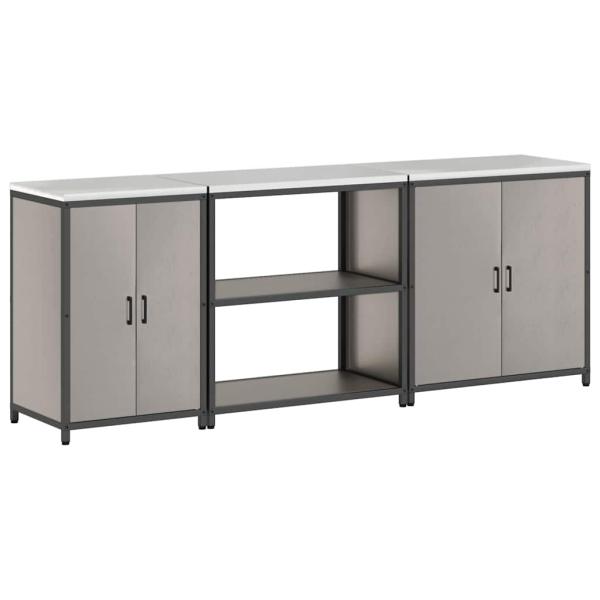 Küchenaufbewahrungsset mit Regal Sonstiges 3 pcs Rostig 210 x 50 x 92 cm