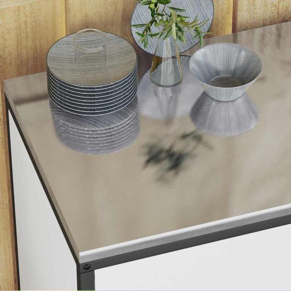 Küchenlager-Set 2 pcs Weiß 150 x 50 x 92 cm Kaltgewalzter Stahl