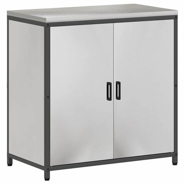 Küchenlager-Set 2 pcs Silber 150 x 50 x 92 cm Edelstahl