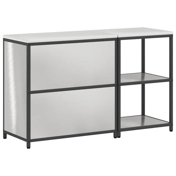 Küchenlager-Set 2 pcs Silber 150 x 50 x 92 cm Edelstahl