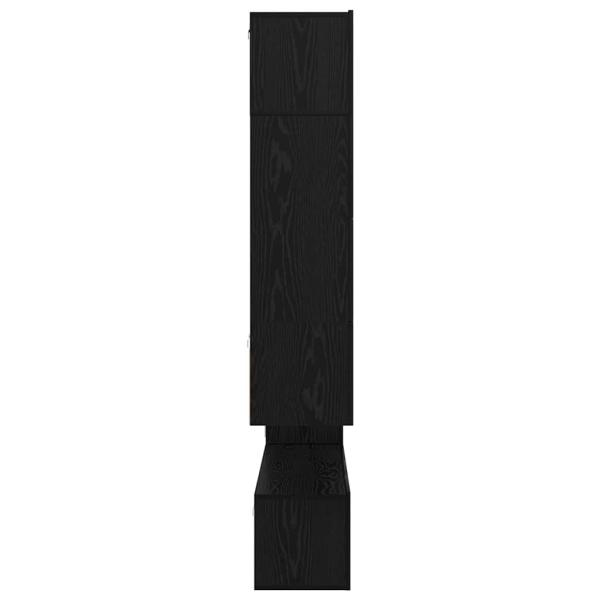 TV-Schranksatz mit Regal Sonstiges mit Speicher mit Tür 8 pcs Schwarz Eiche 80 x 30 x 30 cm
