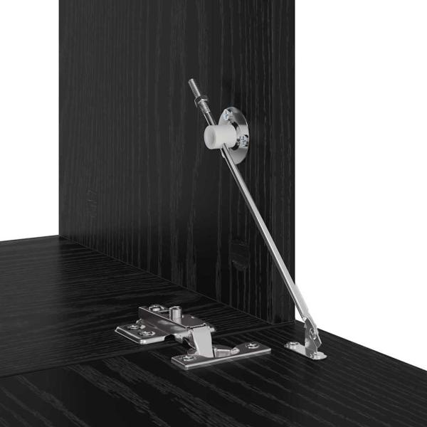 TV-Schrank Sonstiges mit Speicher mit Tür 2 pcs Schwarz Eiche 80 x 30 x 30 cm