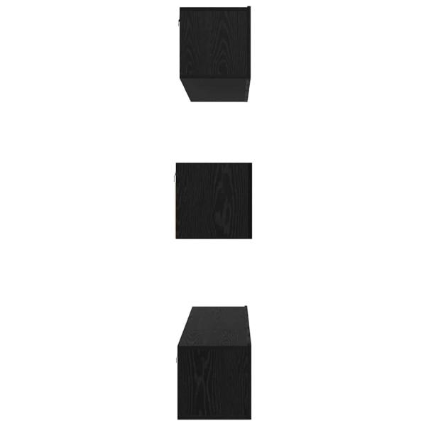 TV-Schranksystem Sonstiges 7 pcs Schwarz Eiche 80 x 30 x 30 cm