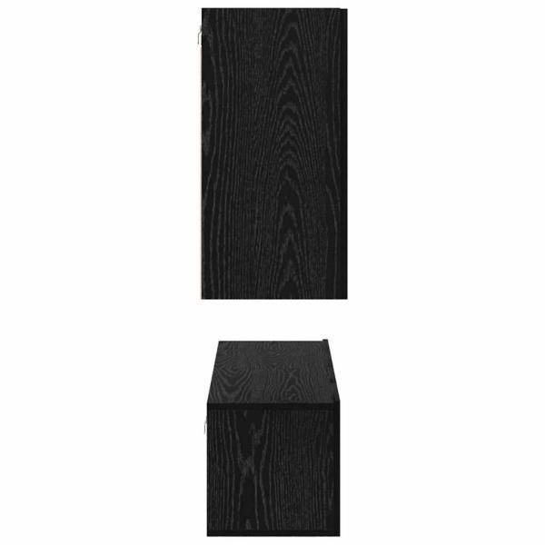 TV-Schrank-Set 4 pcs Schwarz Eiche Mittel 60 x 30 x 30 cm