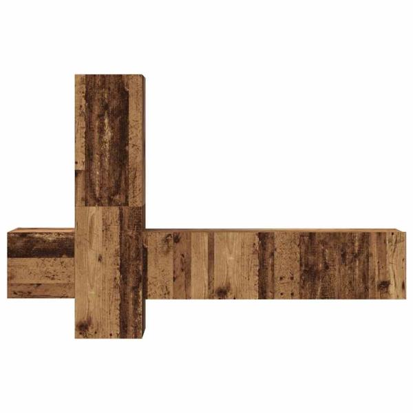 TV-Schrank-Set 5 pcs Altes Holz Mittel 181 x 30 x 120 cm