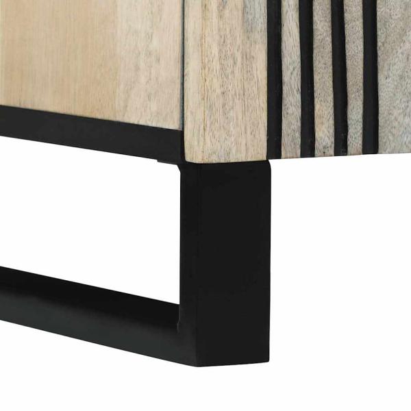 Unterhaltungszentren & TV-Ständer mit Regal mit Speicher mit Tür Weiß und Schwarz