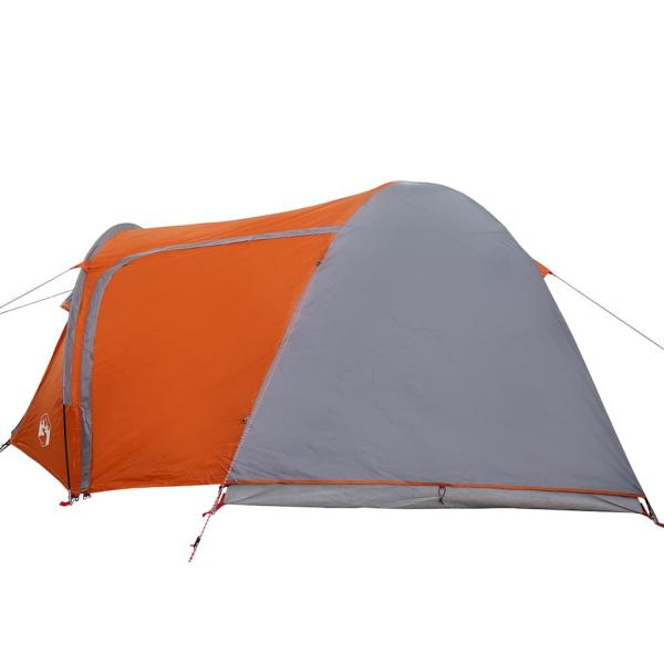 Kuppelzelt mit Dach mit Speicher Grau und Orange 384 x 254 x 170 cm