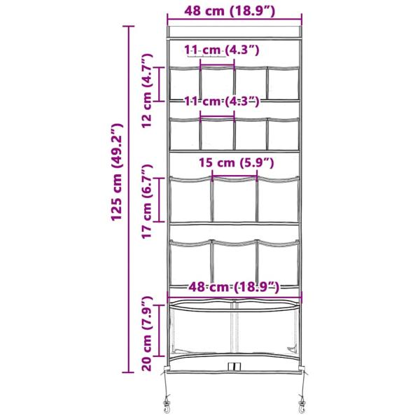 Aufbewahrungstasche mit Speicher 125 x 48 cm Oxford-Gewebe
