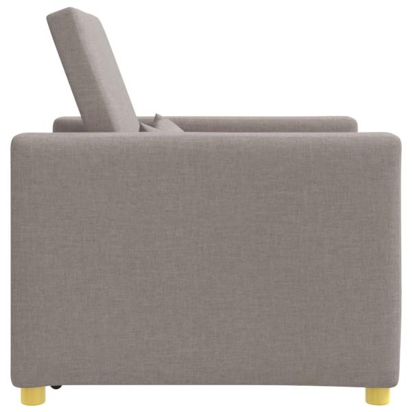 3-in-1 Einzelsofa Bett umwandelbar Taupe Stoff