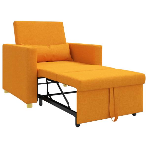 3-in-1 Einzelsofa-Bett wandelbar Gelb Dunkler Stoff