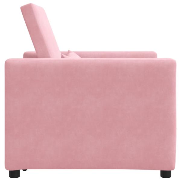 3-in-1 Schlafsofa Rosa Samt
