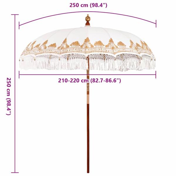 Sonnenschirm Cremefarben 210-220 cm