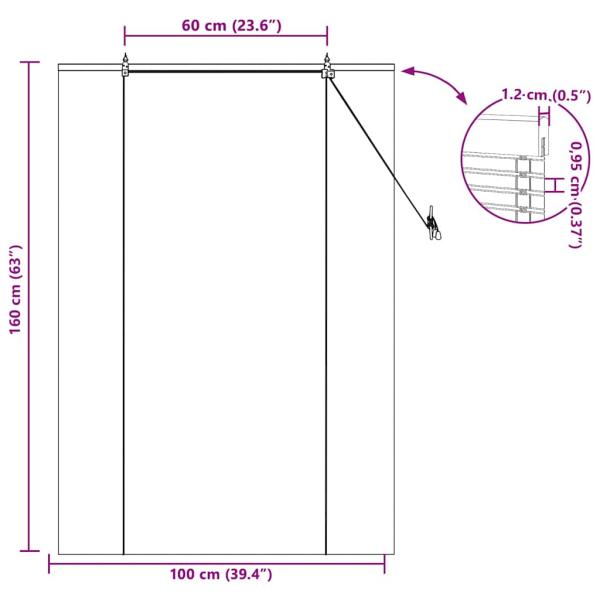 Rollo Braun 100 x 160 cm Bambus